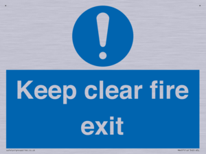 Keep Clear Fire Exit